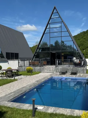 high, garden, gabala, azerbaijan, frame villas, services, pool